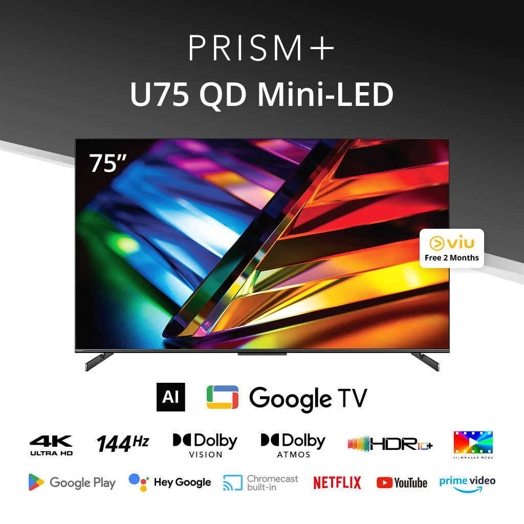 PRISM+ U75 QD Mini-LED 4K AI Google TV